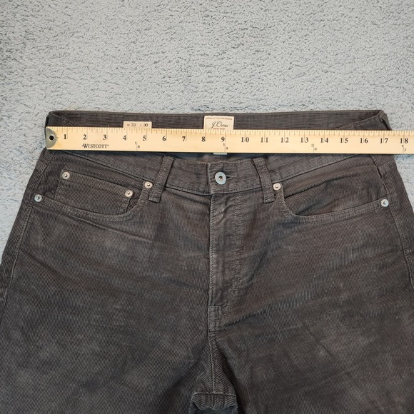 J Crew 770 Corduroy Pants Mens 33x30 Charcoal Gray Straight Leg 5 Pockets Casual - Picture 8 of 11